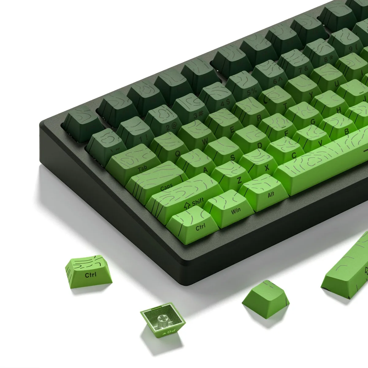 Womier Womier Matcha Green Topographic Keycap Set 134 Keys Cherry Profile — product photo