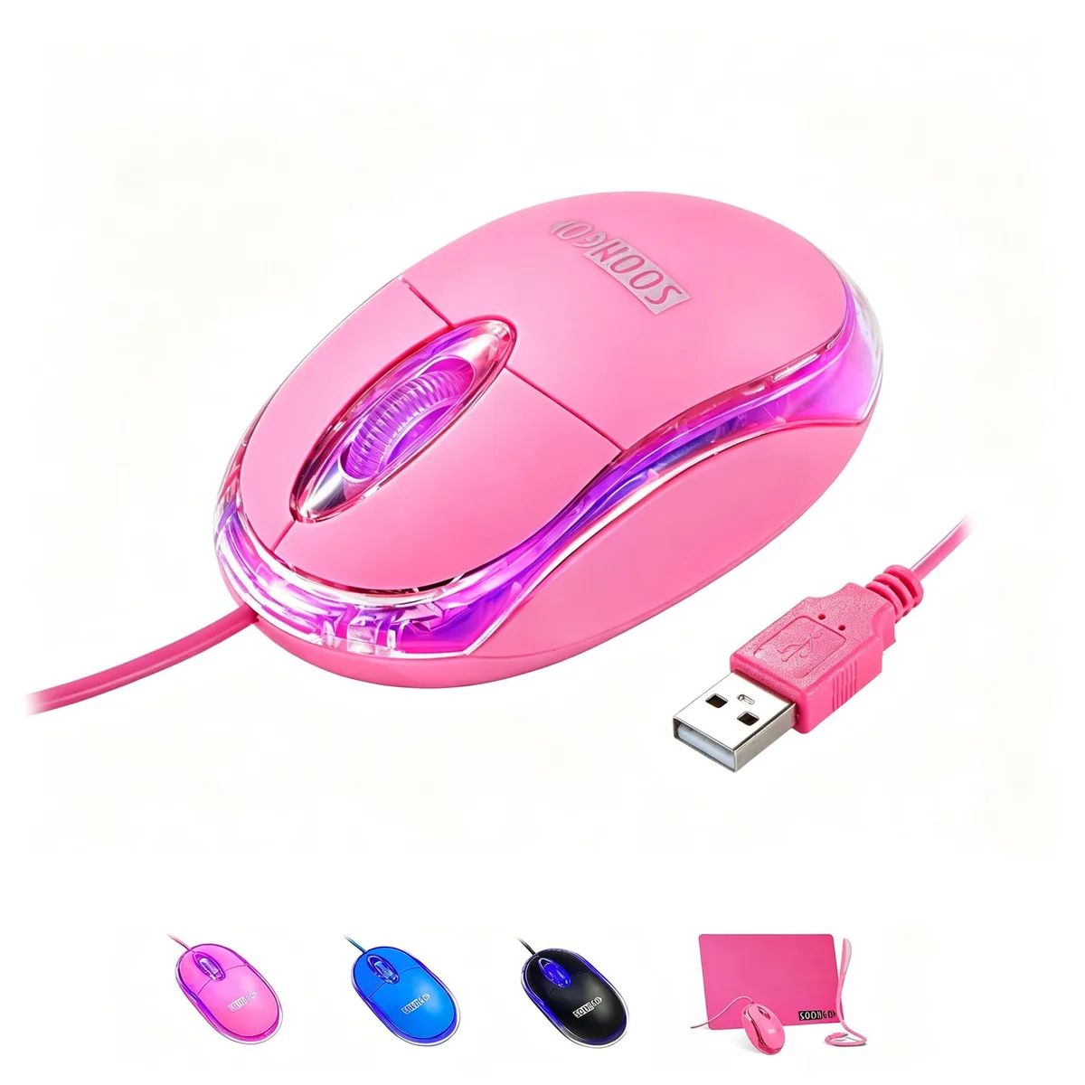  SOON GO Pink Mouse LX-511B-02 1000 DPI gaming mouse — product photo
