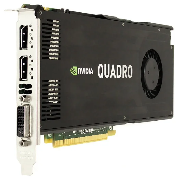 NVIDIA NVIDIA Quadro K4000 3GB GDDR5 PCIe 2.0 x16 Dual DisplayPort DVI-I workstation graphics card — product photo