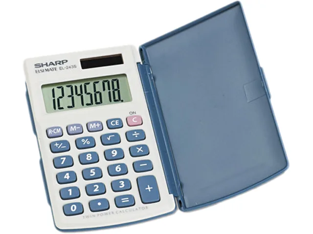 Sharp Sharp EL243SB 8-Digit Solar Pocket Calculator — product photo