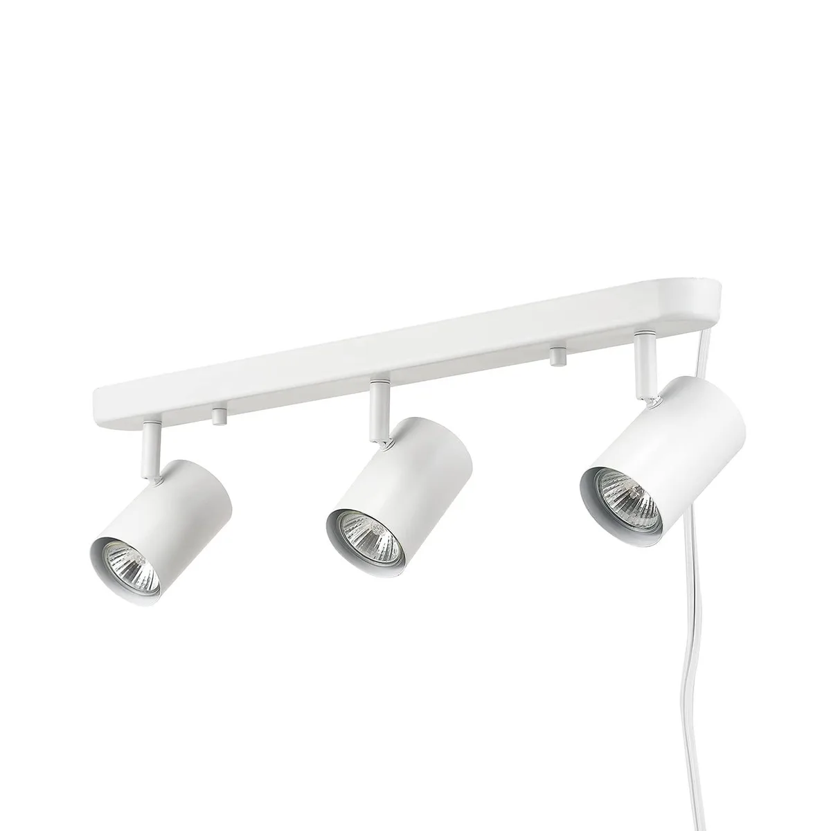  Globe Electric 60024 3-Light Plug-in Track Light Kit, Matte White, 22-inch, 15-Foot Cord — product photo