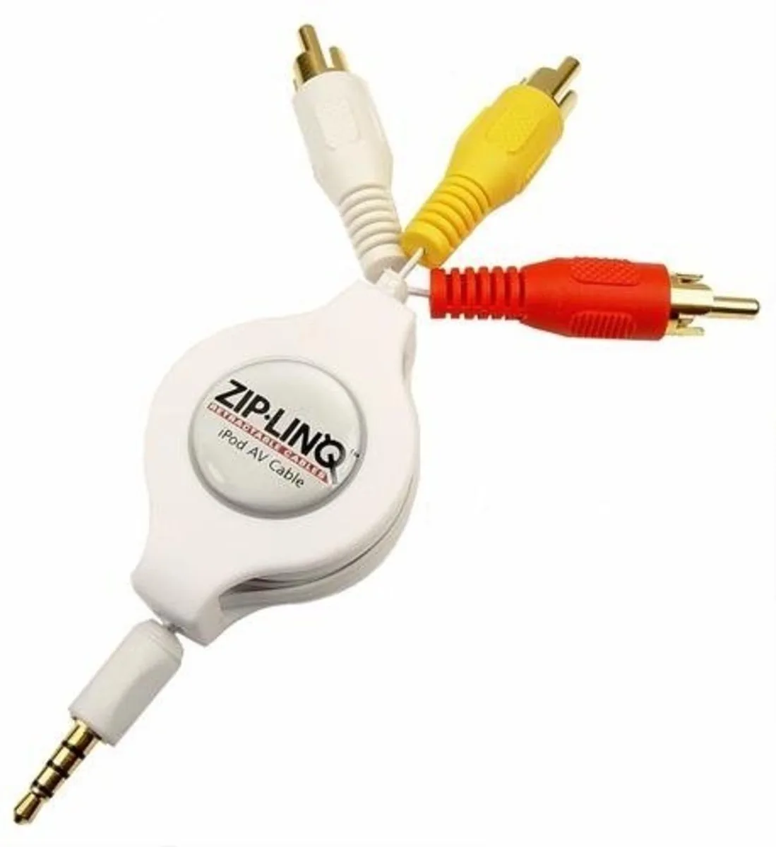 Cables Unlimited Cables Unlimited ZIP-AUD-IP3 3.5mm to RCA retractable cable — product photo