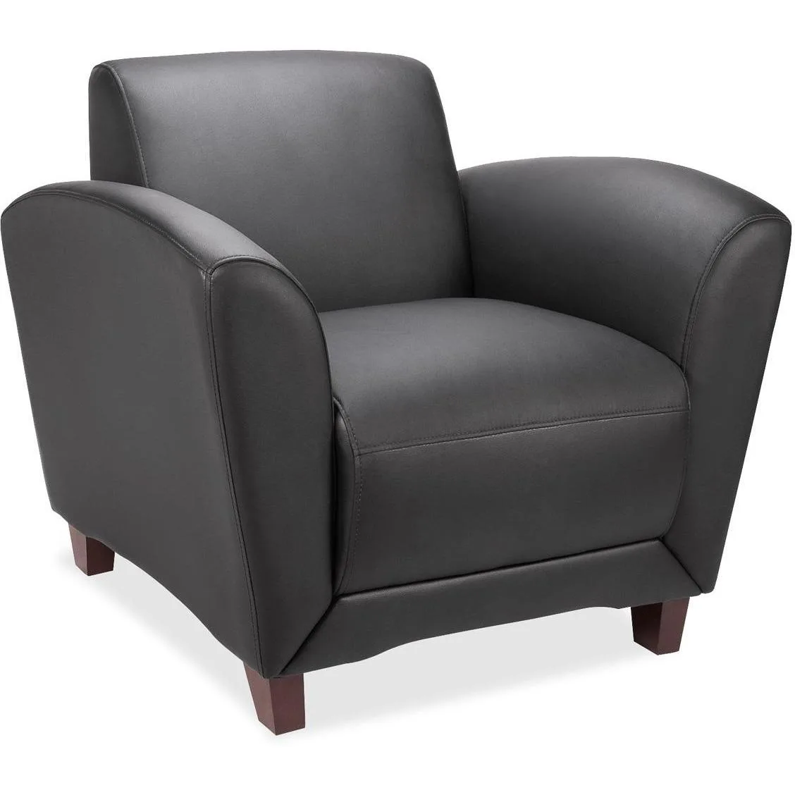 Lorell Lorell 68952 Reception Chair Bonded Leather Black 36x34x31 — fotografija izdelka