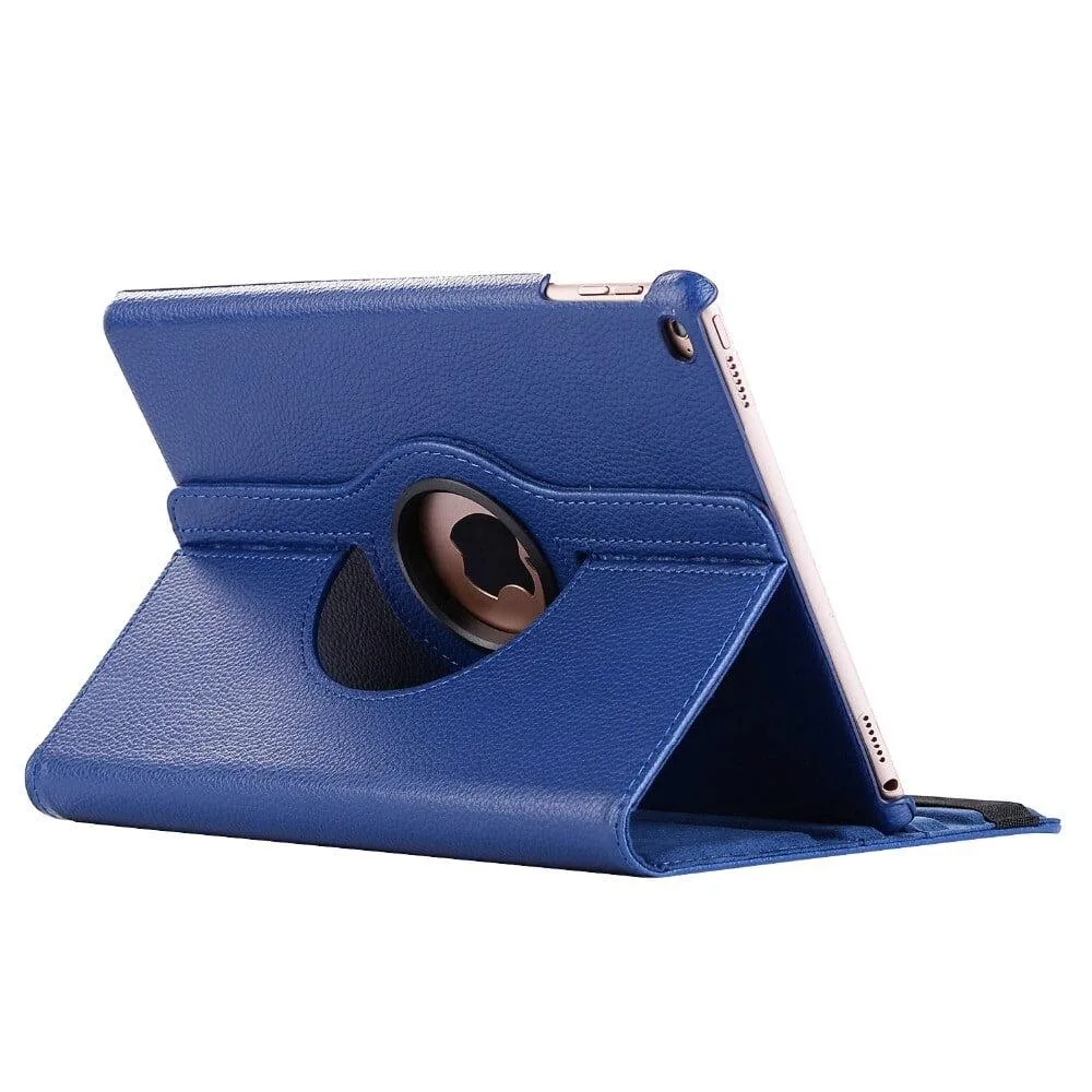 Universal 360 Rotating Leather Folio Smart Stand Case Cover for iPad Mini 6 / Mini 7 Dark Blue — product photo