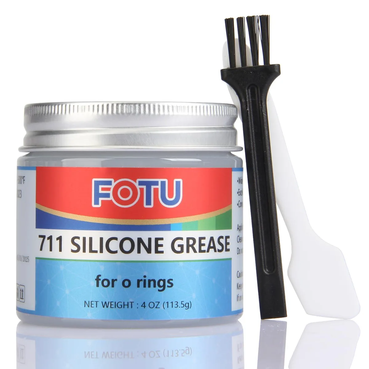 White 4 oz tub of 711 silicone dielectric grease