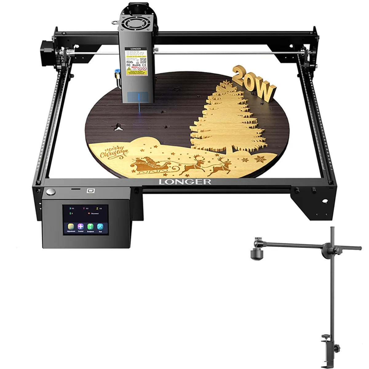 LONGER LONGER RAY5 20W Laser Engraver & 8MP Lightbum Camera Module — product photo