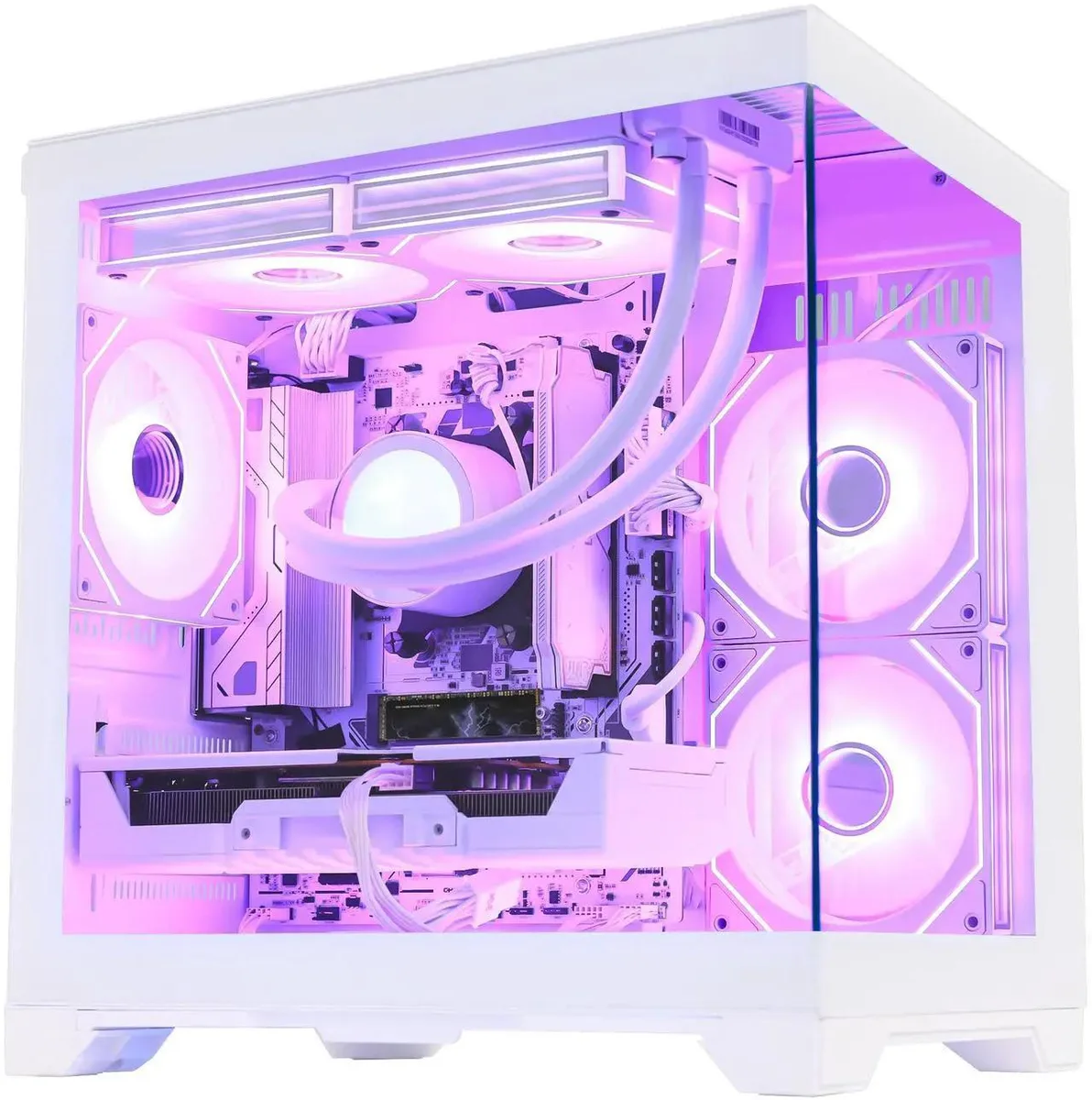Hoengager Hoengager Ryzen 7 7800X3D RX 9060 XT 16GB Gaming PC White — product photo