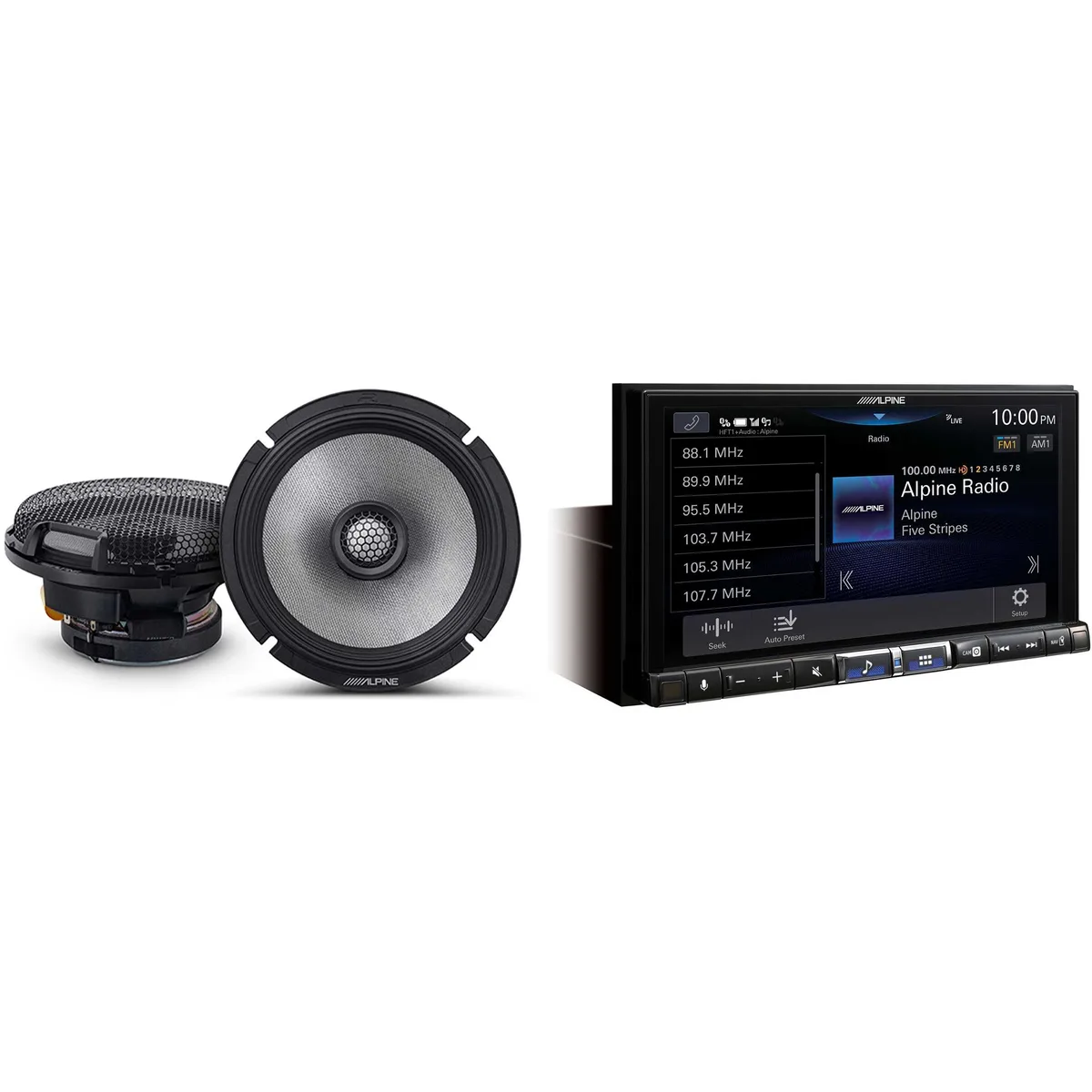 Alpine Alpine ILX-507 7-Inch Multimedia Receiver with R2-S65 6.5-Inch Coaxial Speakers — product photo
