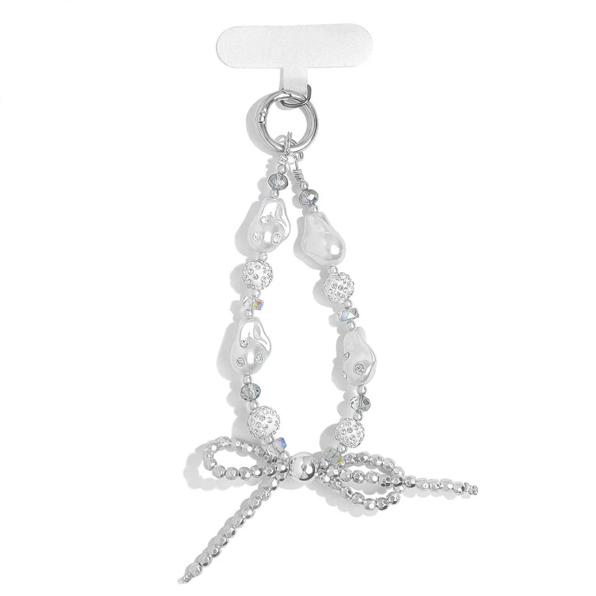  cioatu 001CIo beaded phone wrist strap Silver Pearls 1 .05 kg — product photo