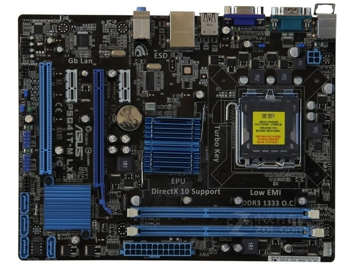 ASUS ASUS P5G41T-M LX3 Intel G41 DDR3 8GB Micro ATX Motherboard — product photo