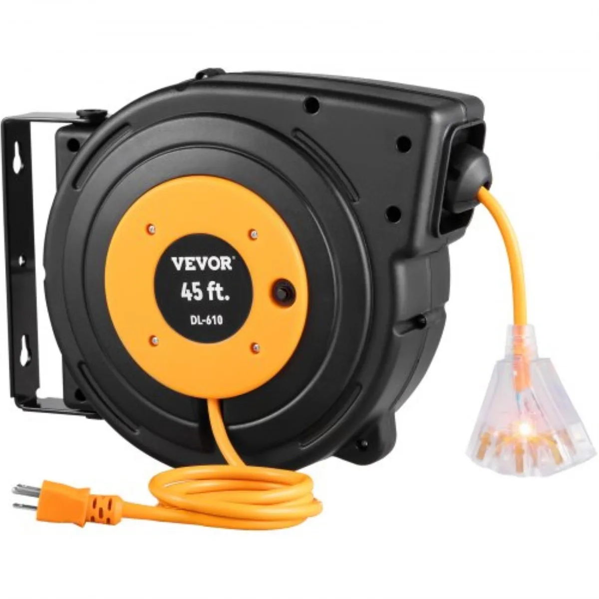 VEVOR VEVOR CR123OW45FT Retractable Extension Reel 45 ft 12AWG/3C SJTOW 15A 125V 1875W — product photo