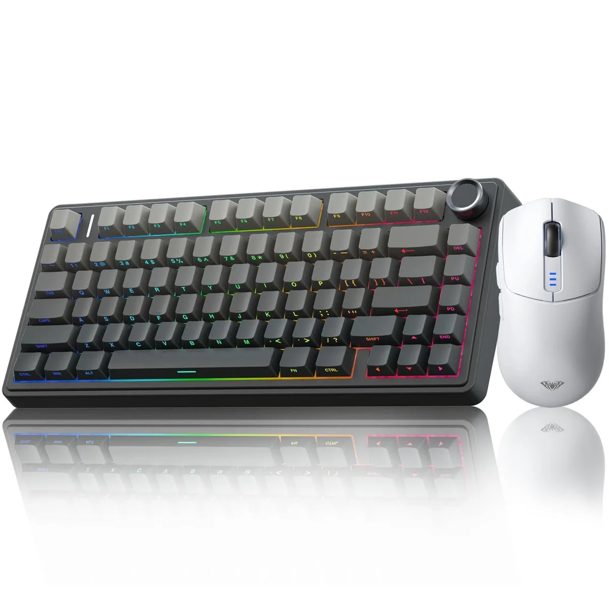 Vszerda Vszerda F75 75% Gasket Hot-Swap Keyboard + SC580 Mouse White Keyboards — product photo