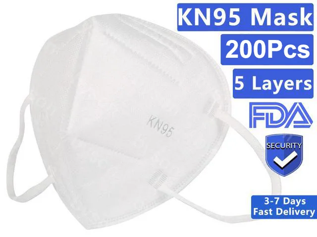 Ackmioxy Ackmioxy 200 pcs 5-layer KN95 Face Mask First Aid — product photo