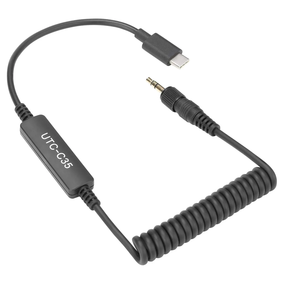 LORDWORLD LORDWORLD UTC-C35 Locking 3.5mm TRS Male to USB-C Cable with A/D Converter — product photo