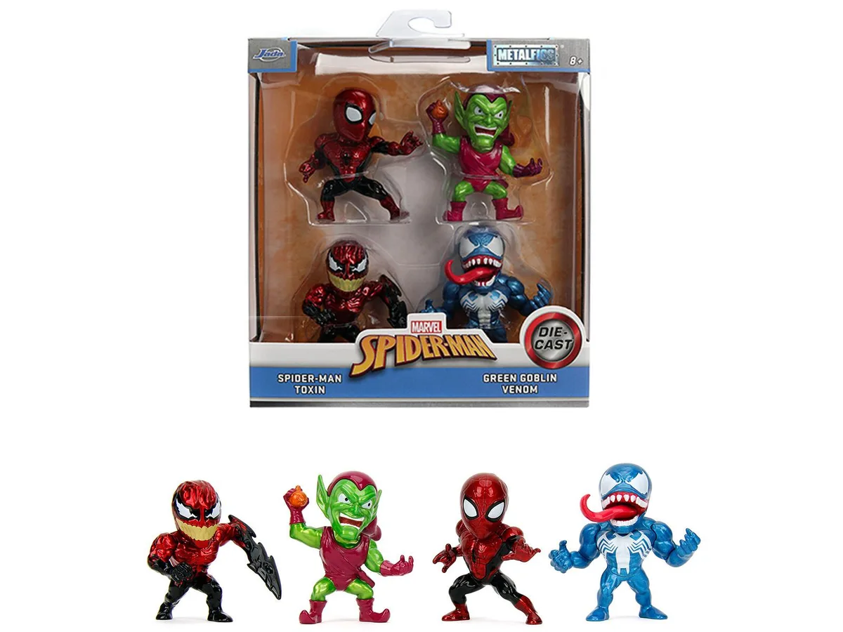 Jada Jada 35597 Marvel Spider-Man MetalFigs 2.5" Die-Cast Figure 4-Pack hobby collectible — product photo
