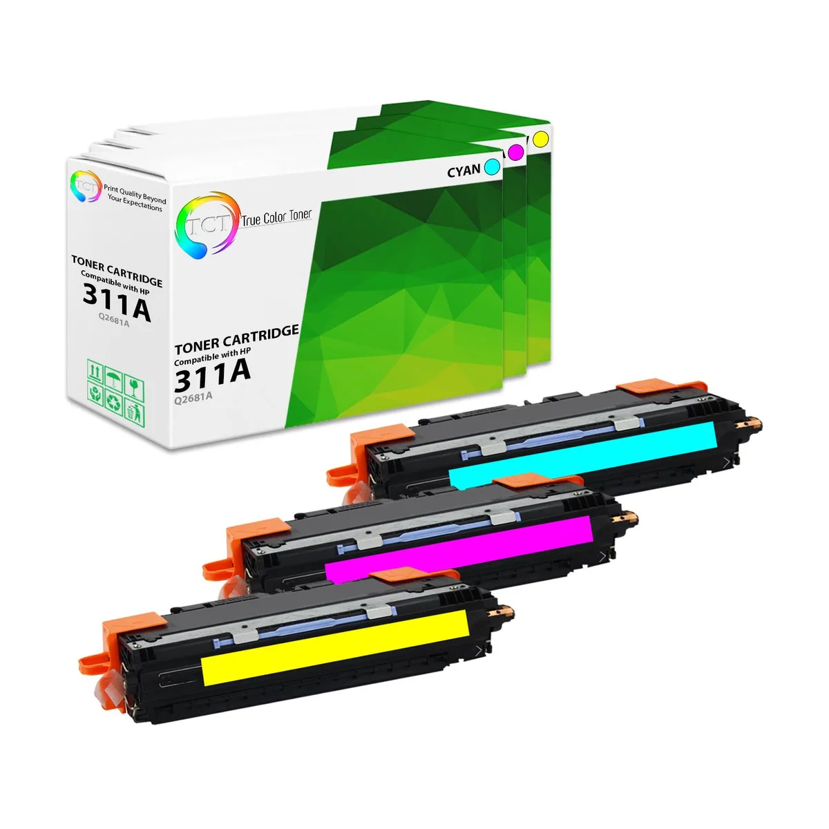 True Color Toner True Color Toner 311A Color Toner Cartridge 3 Pack — product photo