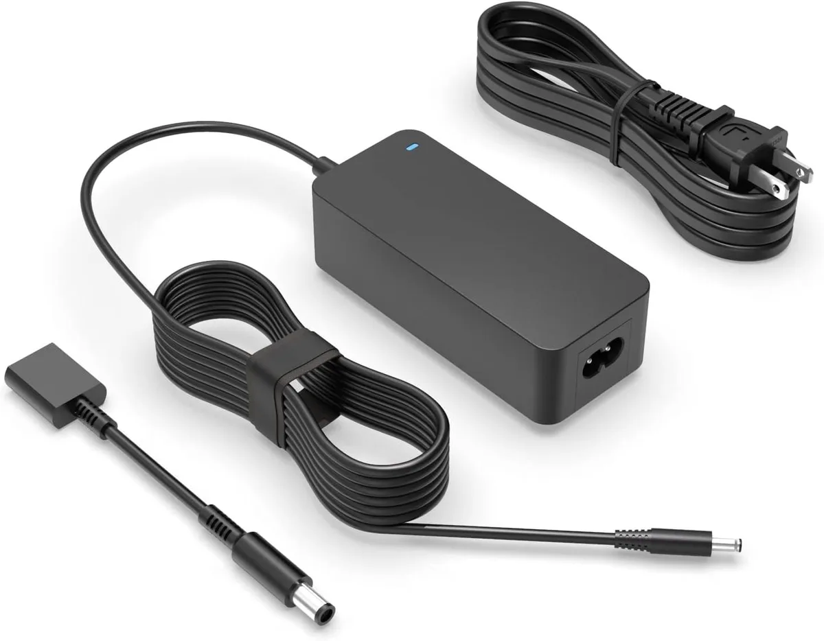 GCROWN GCROWN 65W 19.5V laptop charger with switchable Dell connectors — product photo