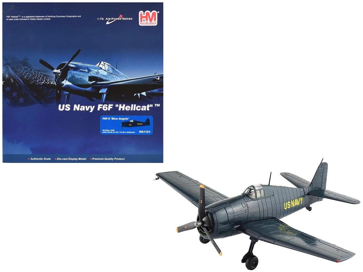 Hobby Master Hobby Master Grumman F6F-5 Hellcat "Blue Angels" 1946 1/72 Diecast Model — product photo