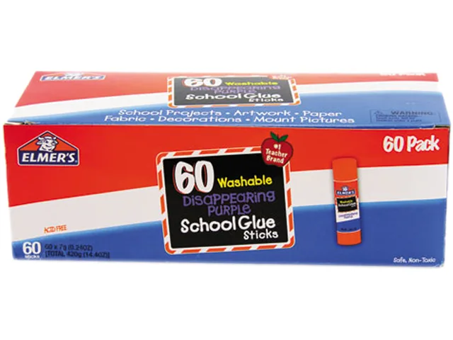 Elmer's Elmer's E503 Disappearing Purple Glue Sticks 60 Pack — product photo