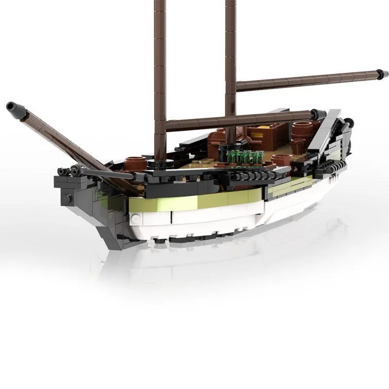 ZITIANYOUBUILD ZITIANYOUBUILD MOC-119781 Merchant Ship Medieval Pirate Theme 888 Parts Educational Building Set — product photo