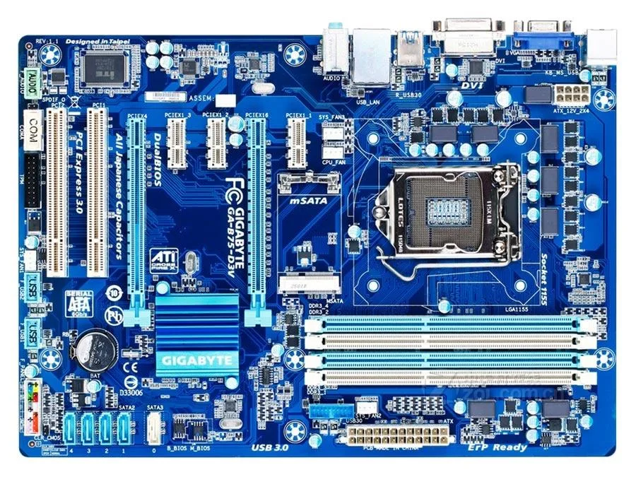 GIGABYTE GIGABYTE GA-B75-D3V Intel B75 motherboard LGA 1155 DDR3 32GB ATX — product photo