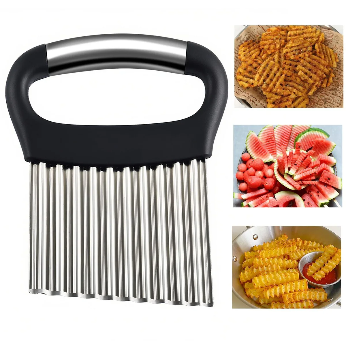  FANTEXY Large Crinkle Cutter Stainless Steel Wave Cutter — product photo