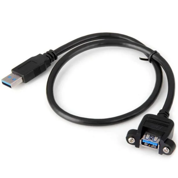 TeKit TeKit USB 3.0 Male to Female Extension Cable Panel Mount 0.5m — product photo