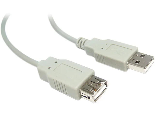 Micro Connectors Micro Connectors E07-129 USB 2.0 cable A male to A female 6ft beige — product photo