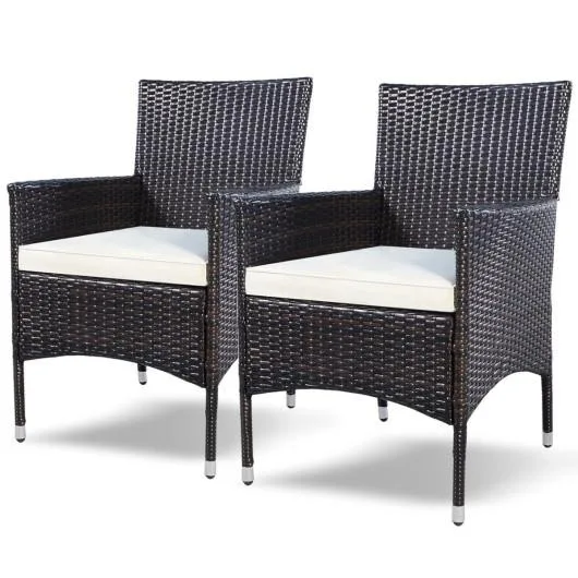 SlickBlue SlickBlue Rattan Patio Chairs White 2-Pack — product photo