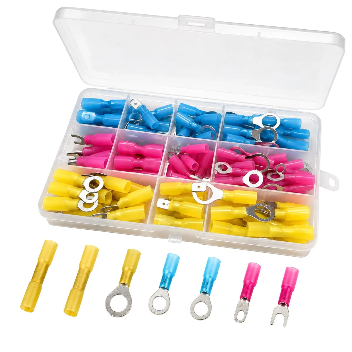  120PCS Marine Grade Heat Shrink Wire Connectors Kit 2218 1614 1210 AWG — product photo