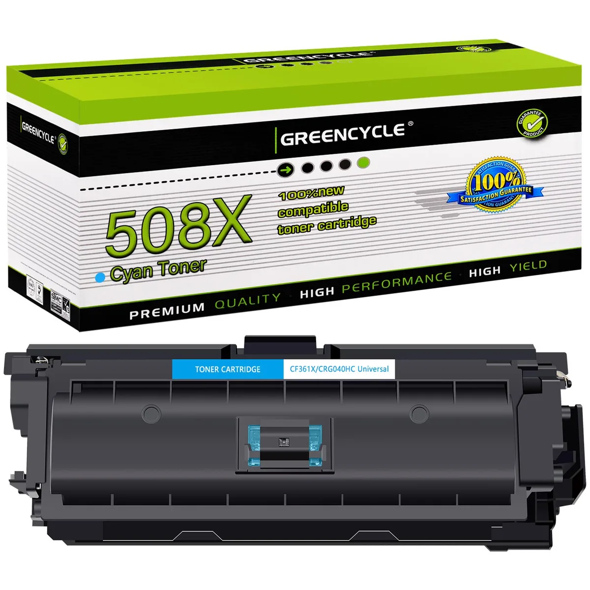 GREENCYCLE GREENCYCLE 508X CF361X Cyan Toner Cartridge Single Pack — product photo