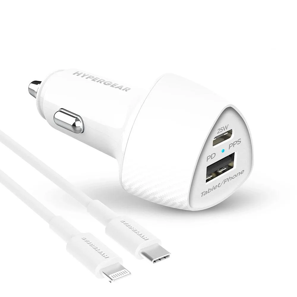 HyperGear HyperGear 15623 25W PD USB-C Car Kit White — product photo