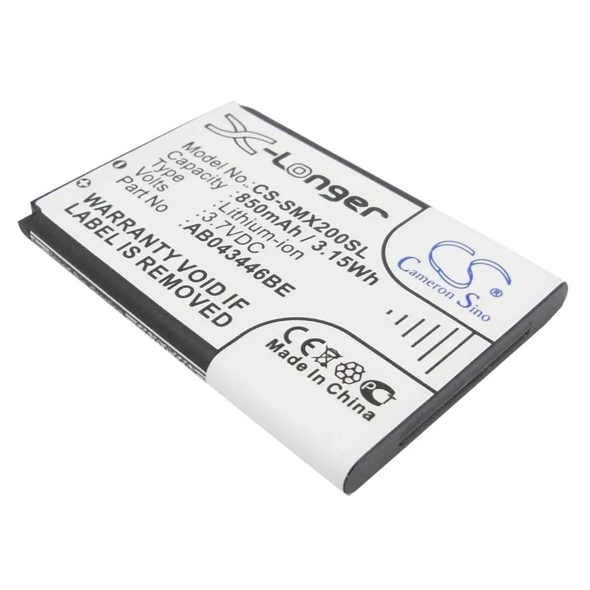 Cameron &amp; Co Cameron &amp; Co DS-CS-SMX200SL cell phone battery 0.85 Ah — product photo