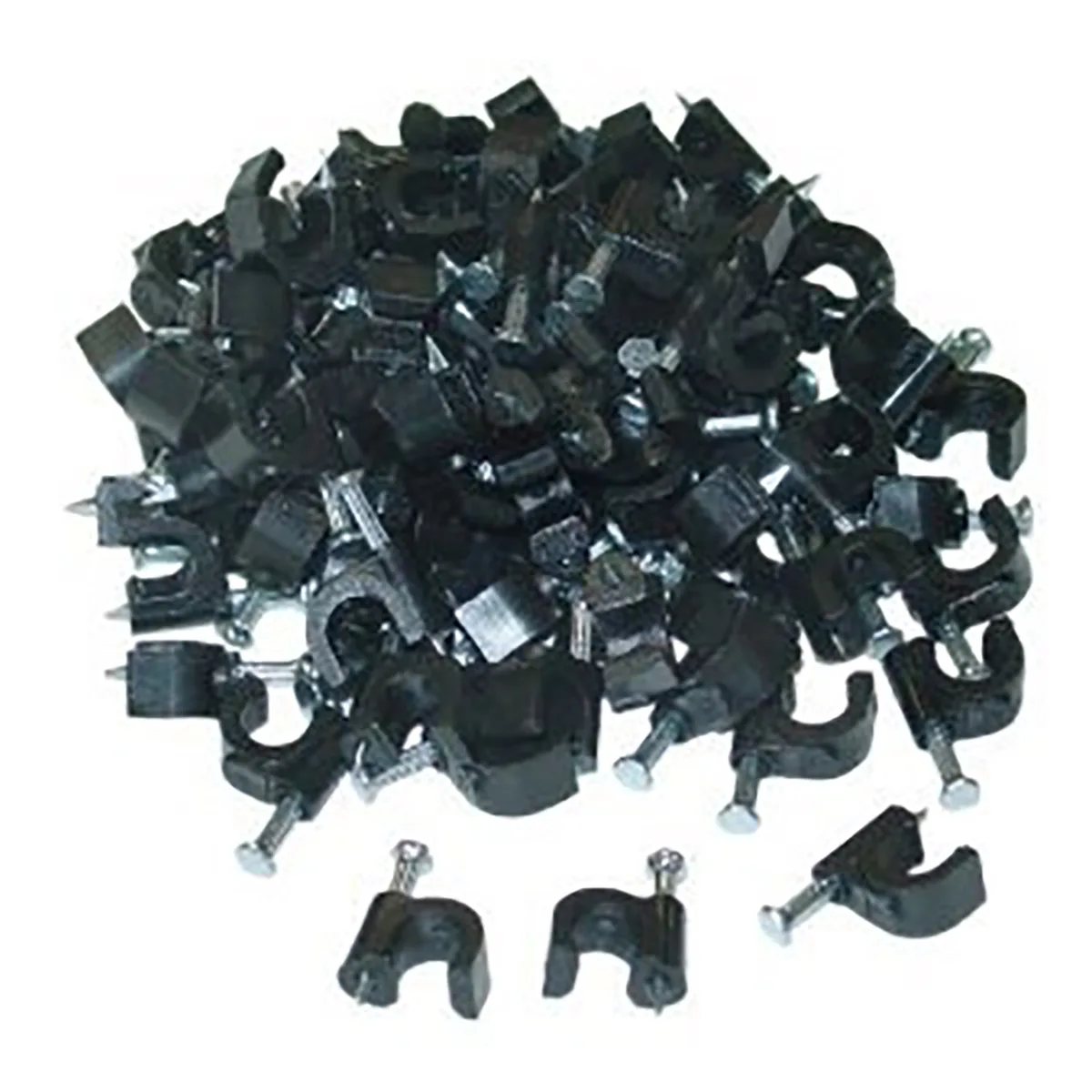 Amamax Amamax Cable-Clip Black RG6 (100 pieces per bag) — product photo