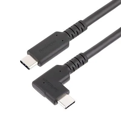 STARTECH STARTECH RUSB315CC2MBR 6.6ft Rugged Right Angle USB-C Cable USB 3.2 — product photo