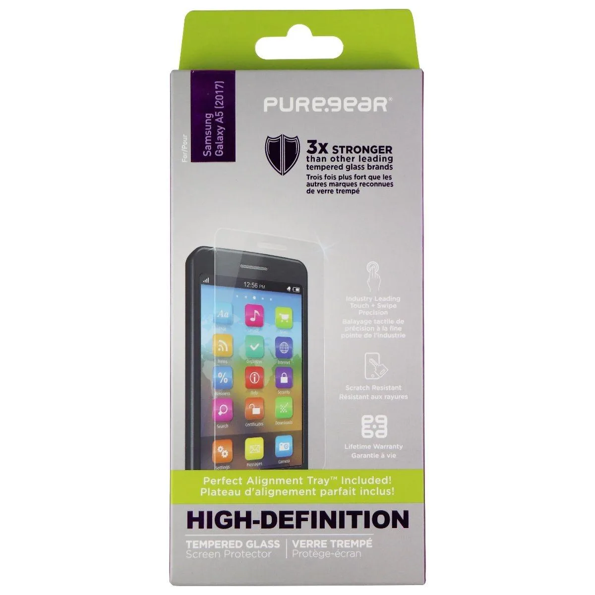 PureGear PureGear High-Definition Tempered Glass Cover for Samsung Galaxy A5 (2017) - Clear — product photo
