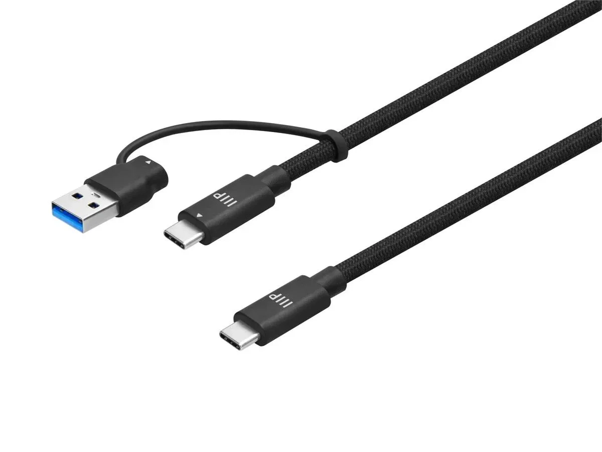 Monoprice Inc. Monoprice 147673 USB cable USB4 20Gbps 240W EPR 4K60Hz braided 6ft black — product photo