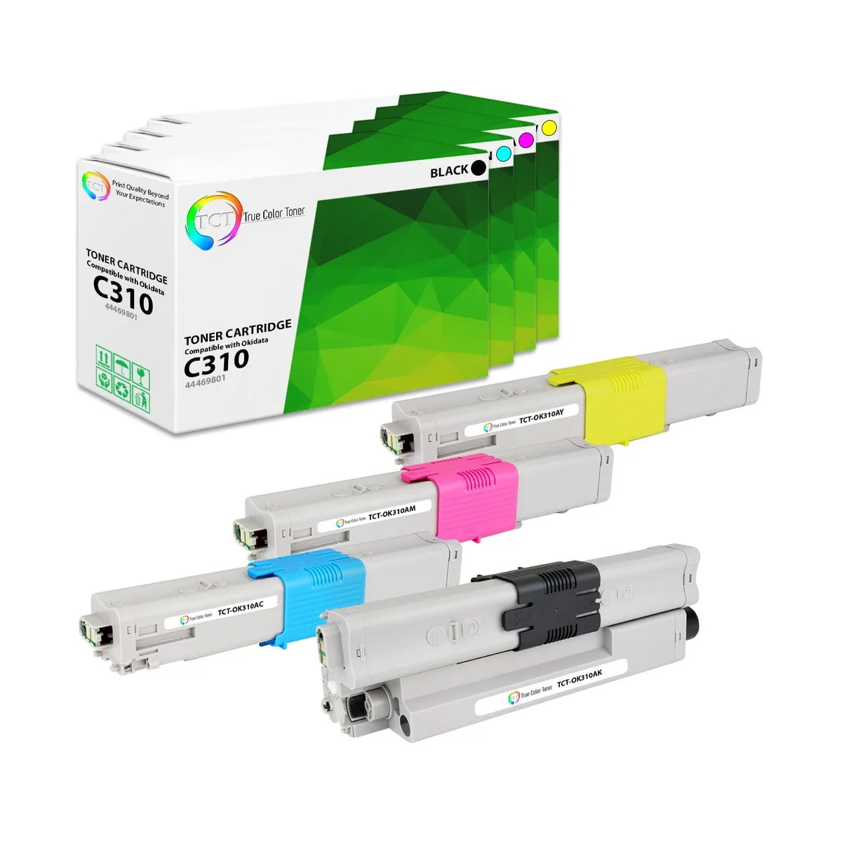 True Color Toner True Color Toner C310 4-colour 4-pack toner cartridge — product photo