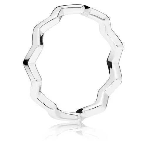 PANDORA PANDORA Polished Zigzag Ring Silver Tone — product photo
