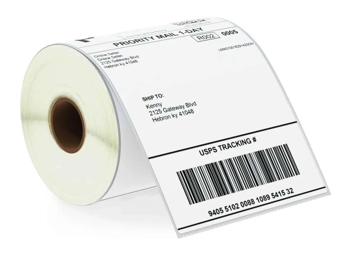  4" x 6" (102 mm x 152 mm) Shipping Labels 250 Labels Premium Adhesive Perforated — product photo