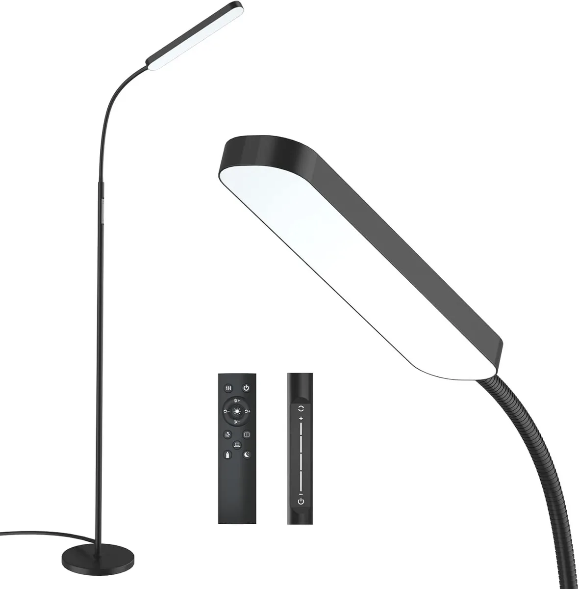 iworkmart iworkmart Floor Lamp 12W 1200lm 3000K-6000K Gooseneck Remote Touch — product photo