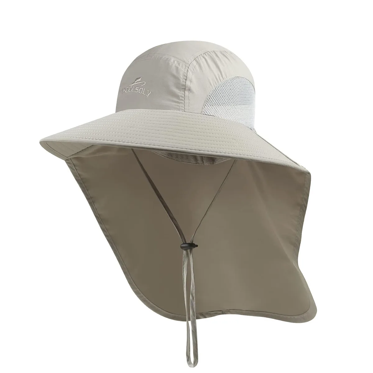  KOOLSOLY Wide Brim Fishing Hat UPF 50+ Black — product photo