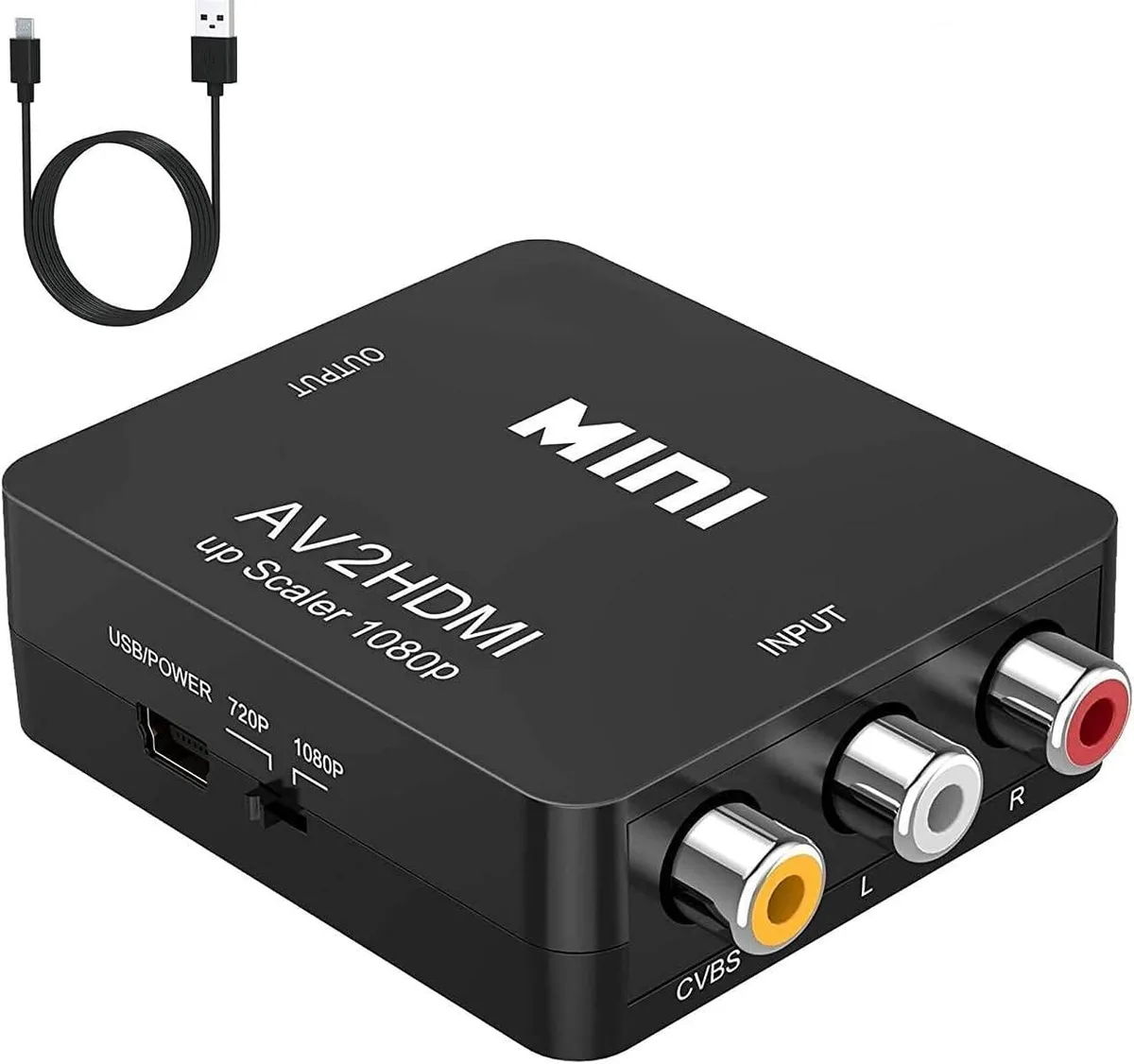 Boxwave Boxwave AV to HDMI Converter RCA Composite CVBS Audio Adapter 1080P 60Hz — product photo