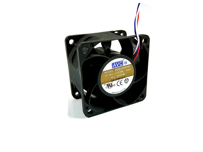 Zyvpee Zyvpee 2B06038B48H 60x38mm 48V .35A 4-wire ball bearing case fan — product photo