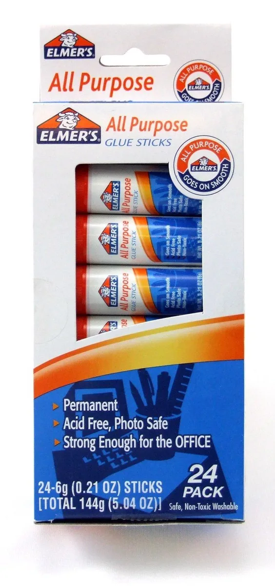  Elmer's EPIE553 All-Purpose Glue Sticks .21 oz 24 Pack White — product photo