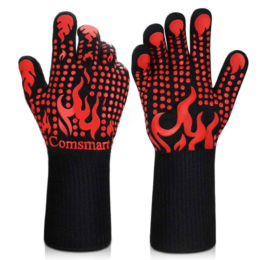 Comsmart BBQ Gloves 1472°F Heat Resistant Red Size L — product photo