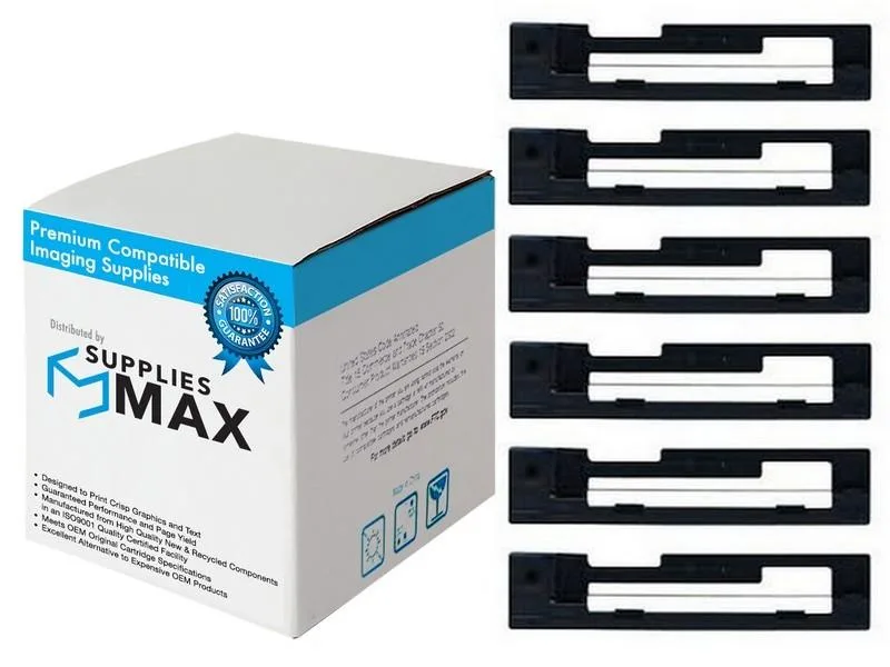 SuppliesMax SuppliesMax Citizen IR-91B Black Printer Ribbon 6 Pack — product photo