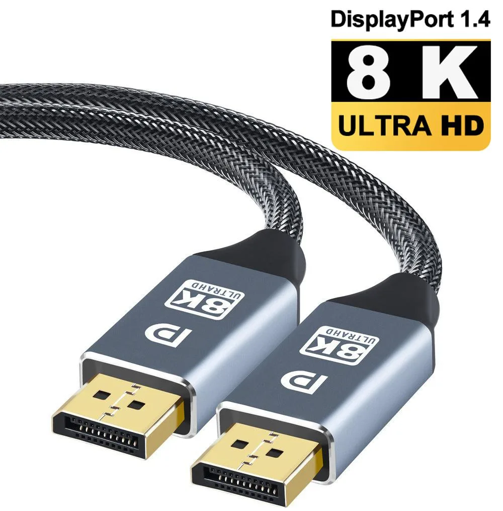 LUOM LUOM DP28 DisplayPort 1.4 cable 6.6 ft grey — product photo