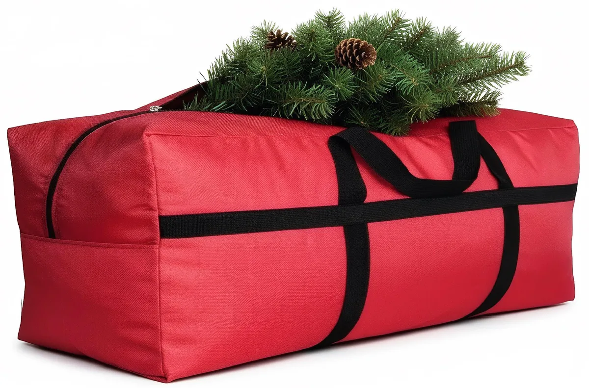 Red 1680D nylon storage duffle bag 50x15x23 inches 280L capacity
