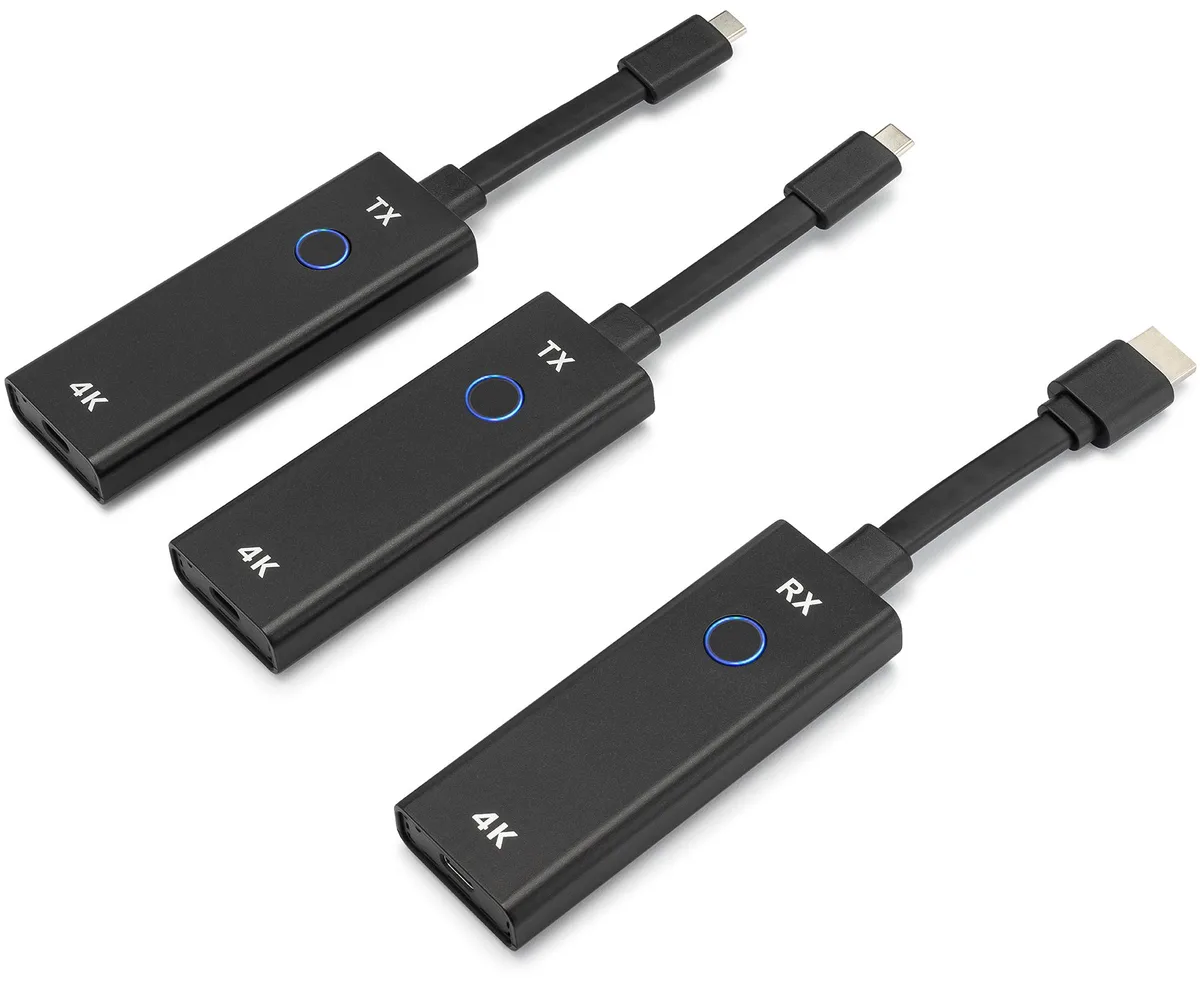 ClearClick Present+Share kit with two USB-C transmitters and one HDMI receiver